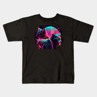 Cyber Cat Kids T-Shirt